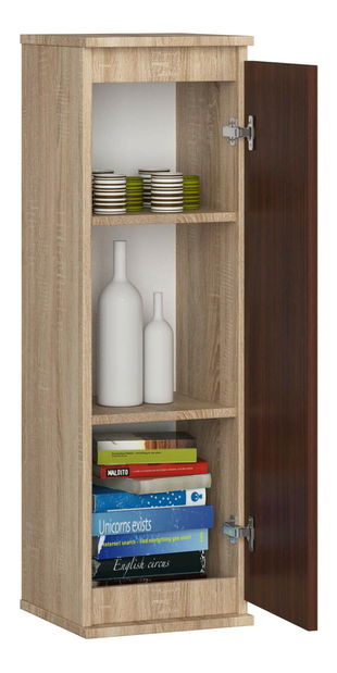 Závěsná skříňka Wren (dub sonoma + wenge)