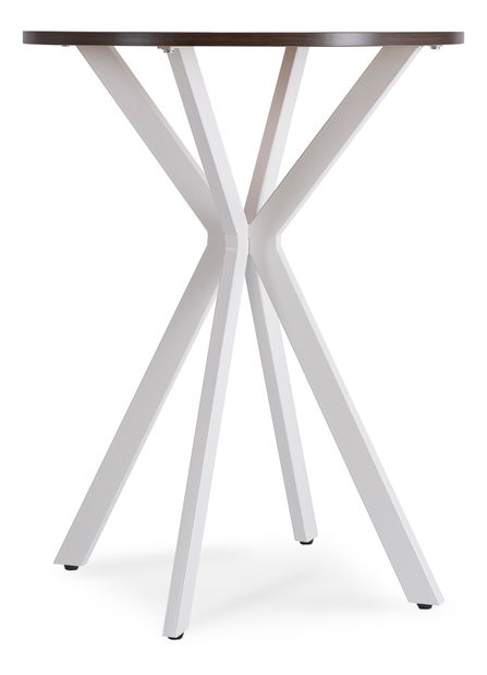 Jídelní stůl Loren 60 (ořech + bílá) (pro 4 osoby)