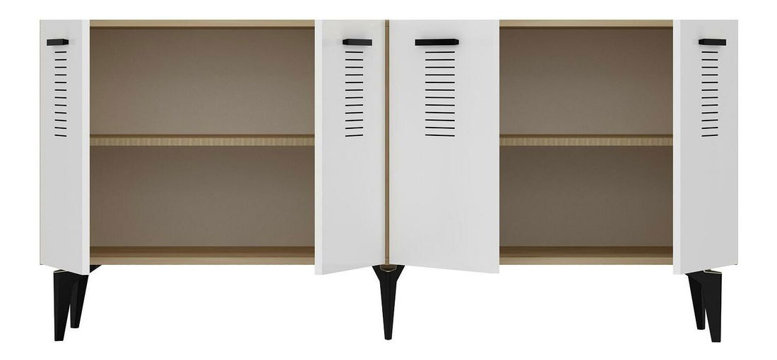 Skříňka Vipapo 5 (dub safírový + bílá)