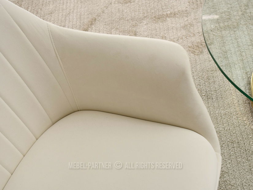 Designové křeslo Osmogos (krémová + černá)