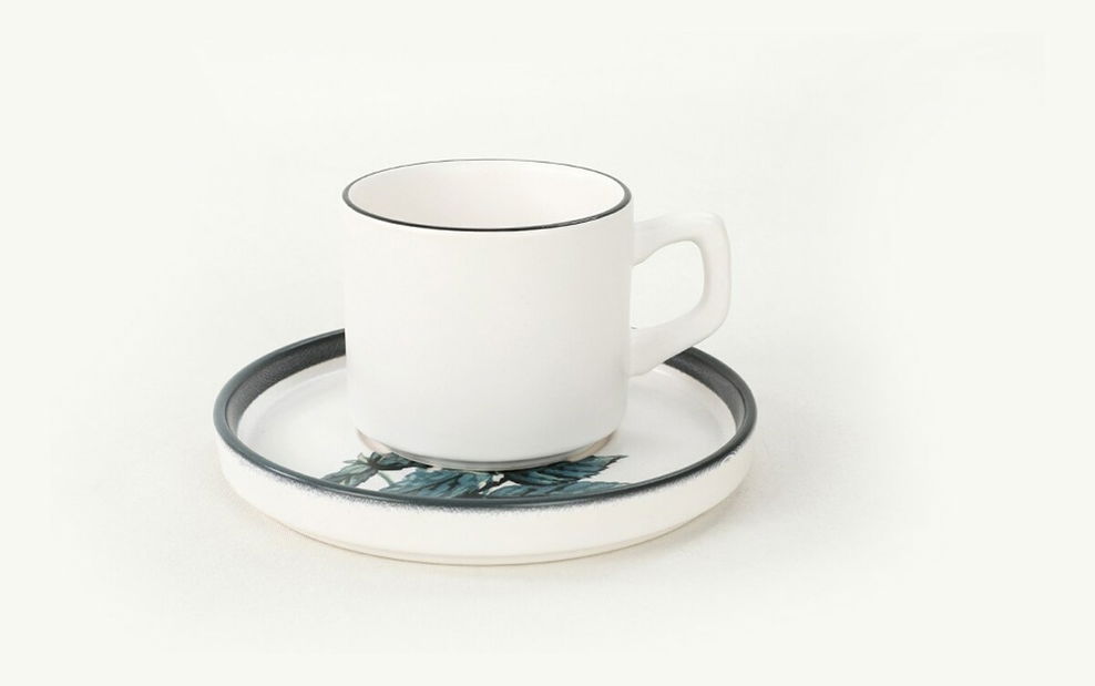 Kávová souprava (12 ks.) Spark (bílá + zelená + fialová + černá)