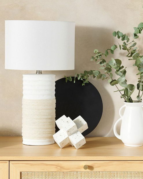 Stolní lampa Navasota (světle béžová)