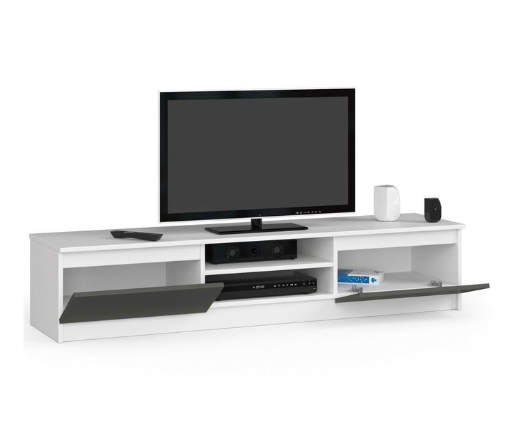 TV stolek Katalina (bílá + šedá)