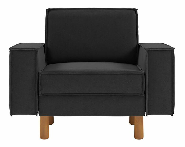 Křeslo Spary L (petrolejová + ořech)