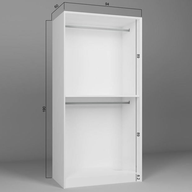 Šatní skříň Luckiny (bílá)