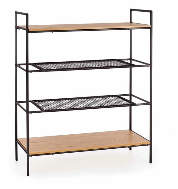 Regál Ressi (dub zlatý + černá)