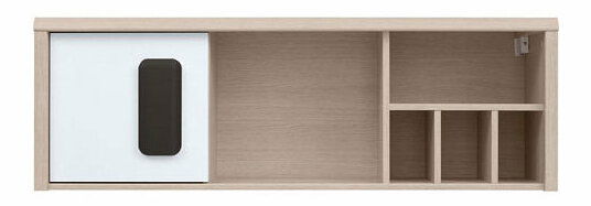 Polička BRW Colorado SFW1D/120 (dub světlý belluno + bílá + wolfram)