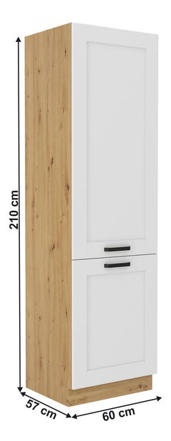 Skříňka Lesana 60 LO-210 2F (dub artisan + bílá)