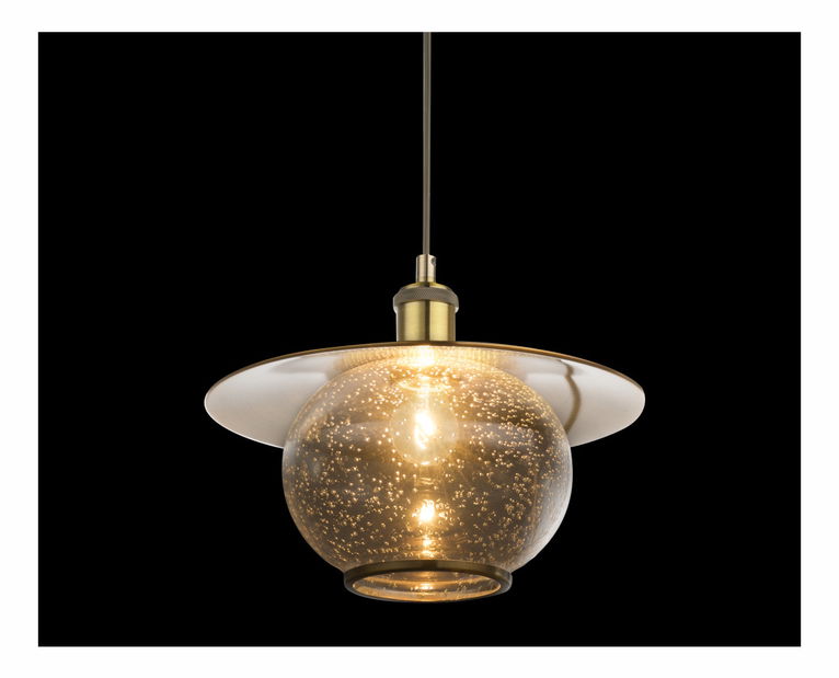 Závěsné svítidlo Nevis 69030H (klasické) (bronzová + průhledná)