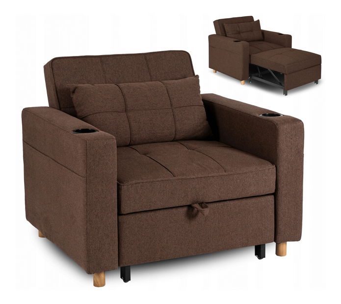 Rozkládací křeslo Suspendida (hnědá)