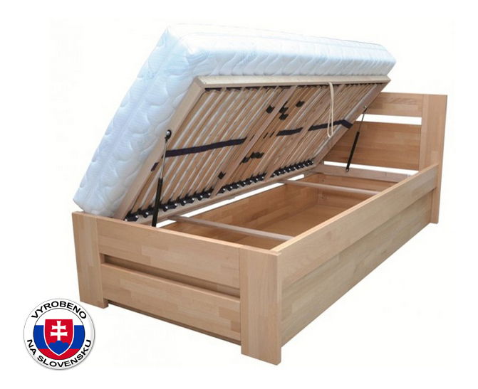 Jednolůžková postel 90 cm Nora (masiv)