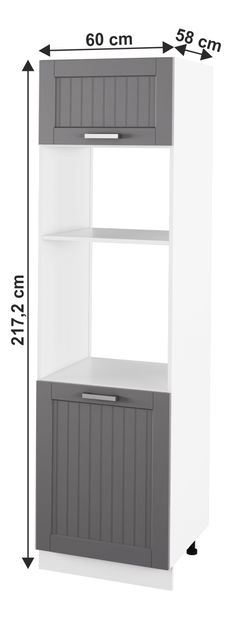Vestavná skříňka Janne Typ 81 (tmavě šedá + bílá)