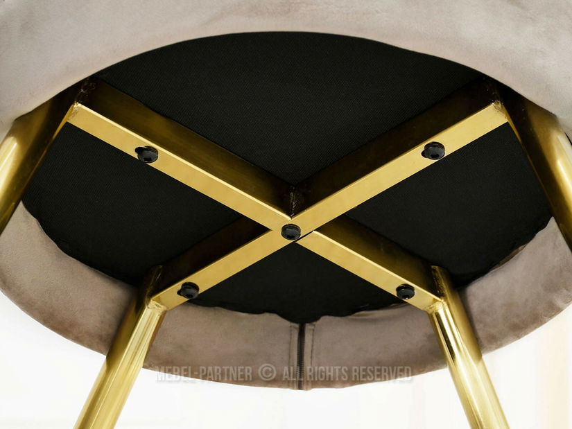 Relaxační křeslo Laziam (béžová + zlatá)