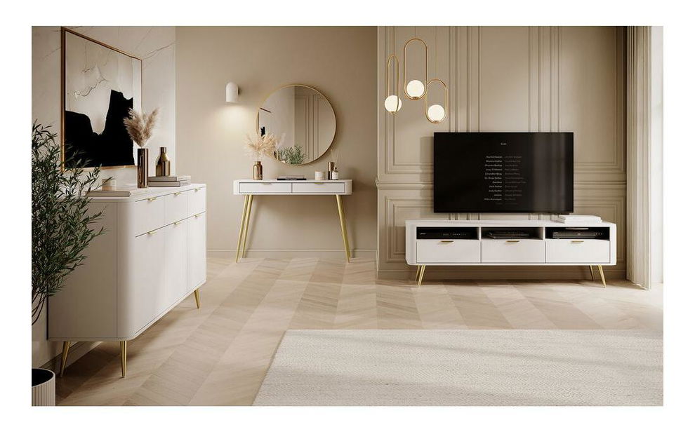 TV skříňka/stolek Ovenia O1 (bílá)