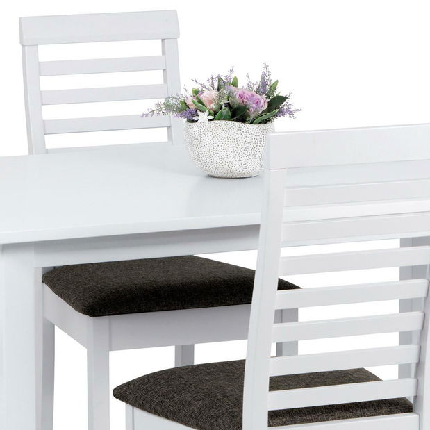 Jídelní set Churton-4000 WT (bílá + hnědá) (pro 4 osoby)