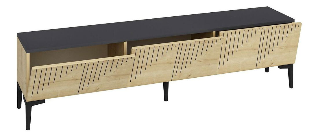 TV stolek/skříňka Kebati 3 (dub safírový + antracit)