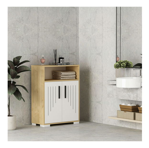 Skříňka Tokobi 2 (dub safírový + bílá)