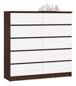 Komoda Kapil III (wenge + bílá)