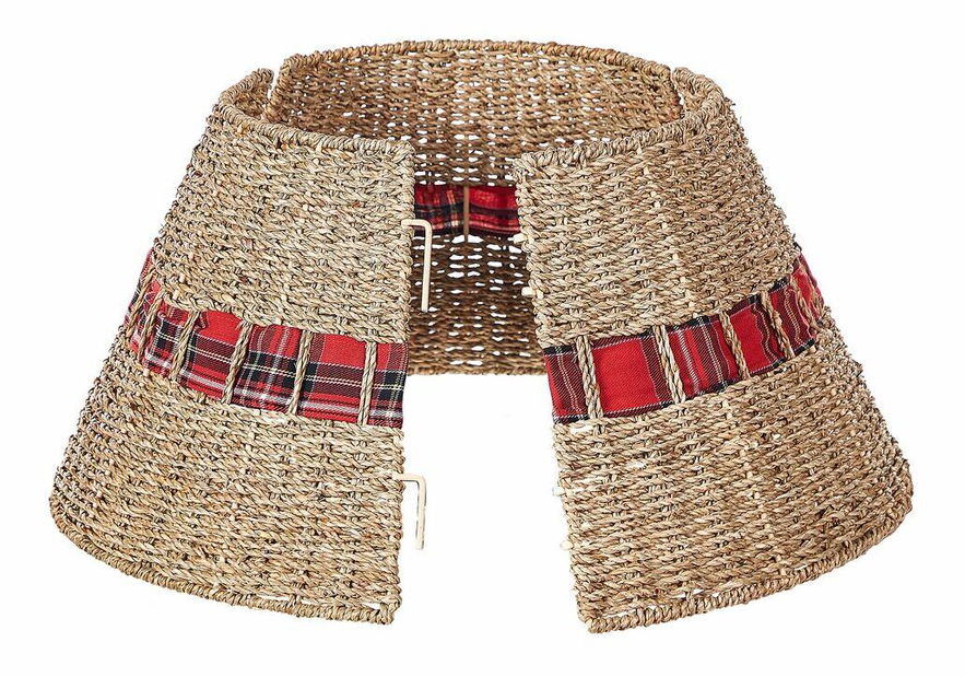 Ratanový kryt na stojan vánočního stromku ⌀ 45 cm Marza (béžová)