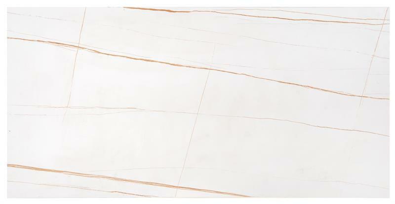 Konferenční stolek Un 3 (bílý mramor + zlatá)