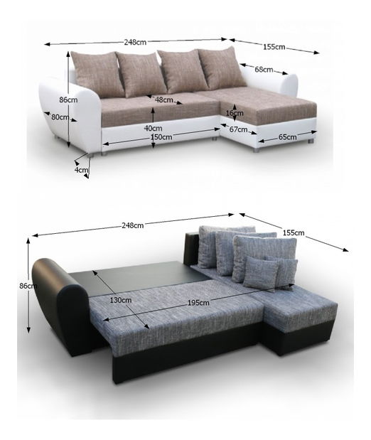 Rohová sedací souprava Roma (P)