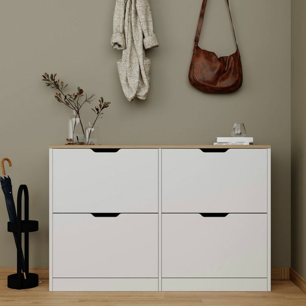 Skříňka na boty (botník) Durum (bílá matná)