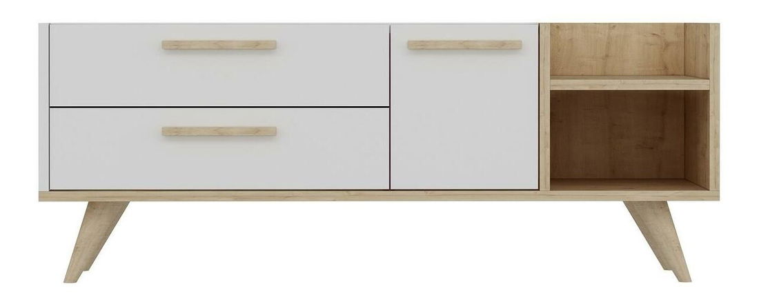  TV stolek/skříňka Movopu 3 (dub safírový + bílá)