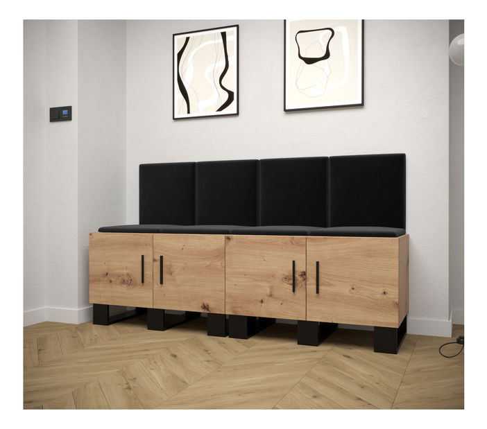 Předsíňová sestava Amanda 20 (dub artisan + černá)