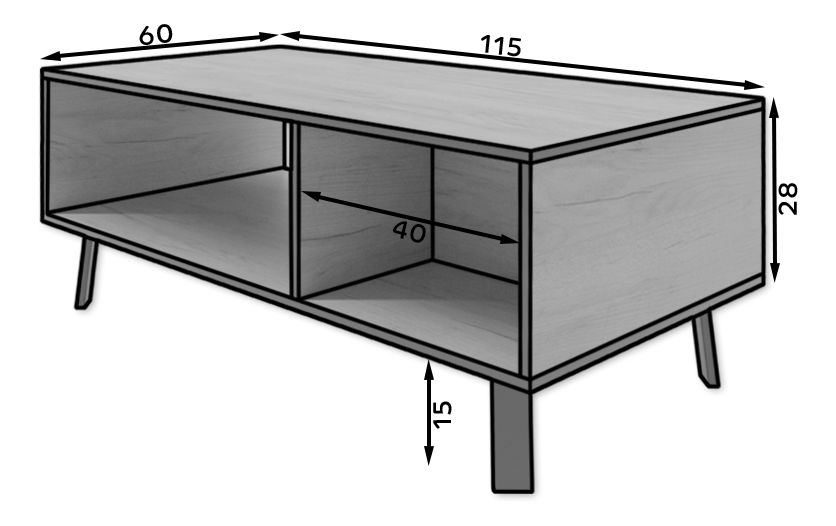 Konferenční stolek Lermon (dub artisan)