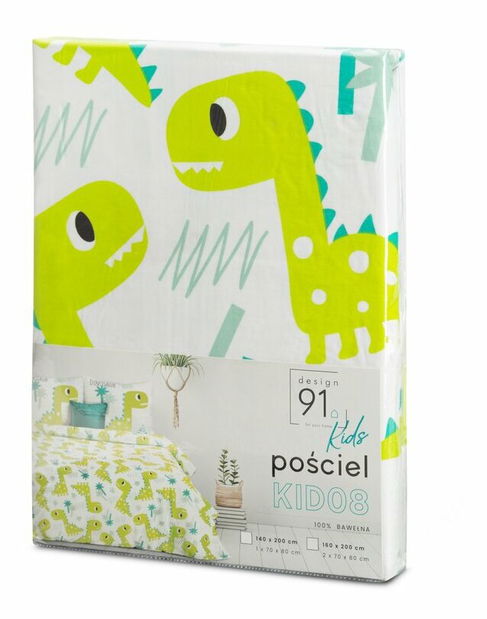 Ložní prádlo 160x200 cm Kido 08 (komplet s povlečením na polštář 70x80 cm) (bílé)