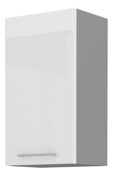 Horní kuchyňská skříňka Brunea 45 G-72 1F (šedá + lesk bílý)