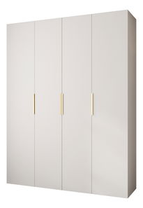Šatní skříň 190 cm Carmela 40-4 (bílá + zlatá)