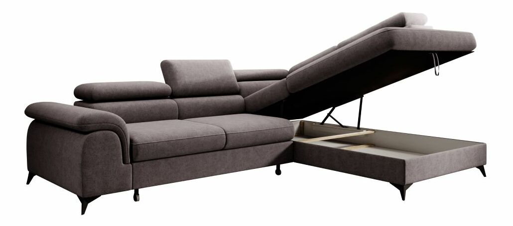 Rohová sedací souprava PONA (šedohnědá)