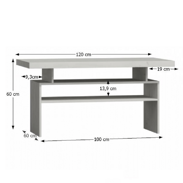 Konferenční stolek Inneas 13 (jasan bílý)