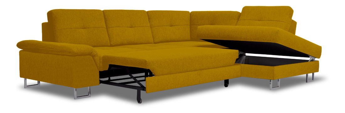 Rohová sedačka BRW Joli (kurkumová) (P)