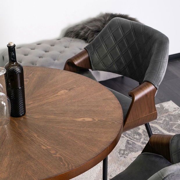 Jídelní židle Despejadas (šedá + ořech)