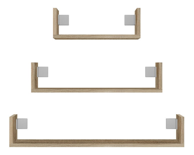 Set 3ks. nástěnných polic Manipular 1 (dub sonoma)