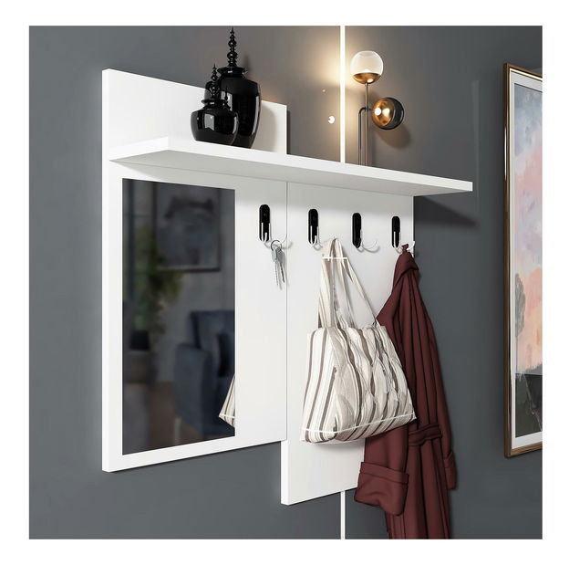 Předsíňová sestava Tideno (bílá + zlatá) *bazar