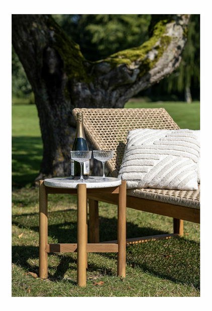 Příruční stolek Taleria 11 (přírodní + bílá)