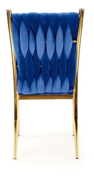 Jídelní židle Kimiko (tmavě modrá + zlatá)