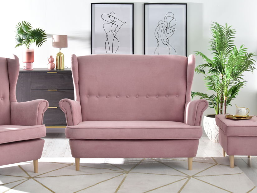 Pohovka dvousedačka ve tvaru ušák Muriera (černá)