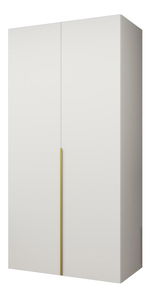 Šatní skříň 100 cm Alice 1 (bílá + zlatá)