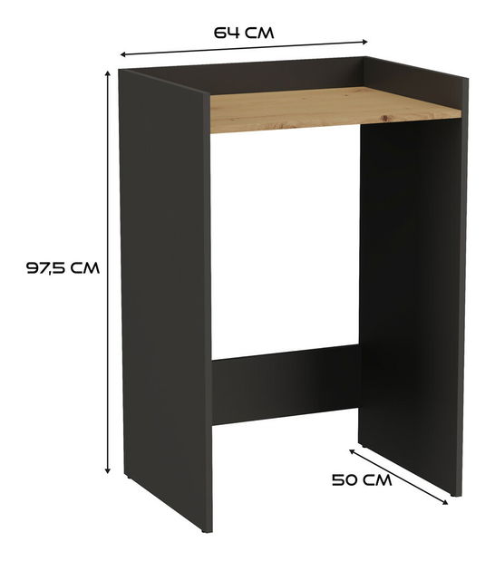 Skříňka na pračku Perdieron 1 (antracit + dub artisan)