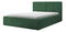 Manželská postel 180 cm Fatime (s roštem) (s úl. prostorem) (tmavě zelená + černá)