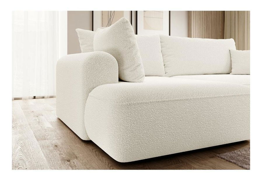 Rohová sedací souprava Olivo II (L) (krémová + černá)