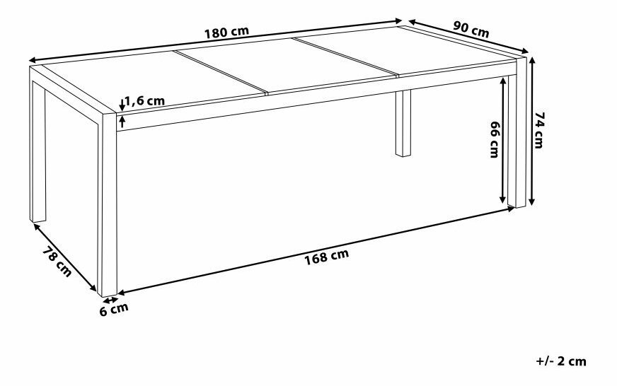 Zahradní jídelní sada Grosso (černá) (skleněná deska 180x90 cm) (ratanové židle) (žula)
