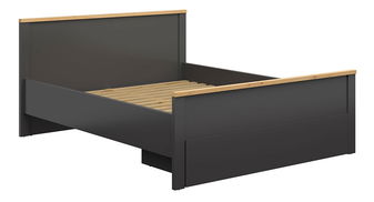 Manželská postel 160 cm BRW Hesen LOZ1S/140 (grafit + dub artisan)