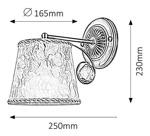 Nástěnné svítidlo Valerie 7290 (bronzová)