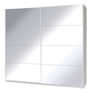 Šatní skříň s posuvnými dveřmi Twistral 1 (bílá) (se zrcadlem)