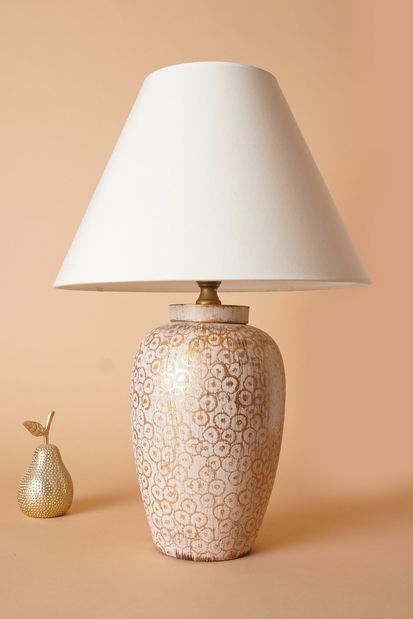 Stolní lampa Entapossa 3 (bílá + zlatá)